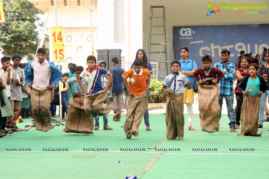 Chiguru - Fun Activity Day for Poor Children from Govt. Schools by Youth For Seva at Narayanamma Women's Engineering College