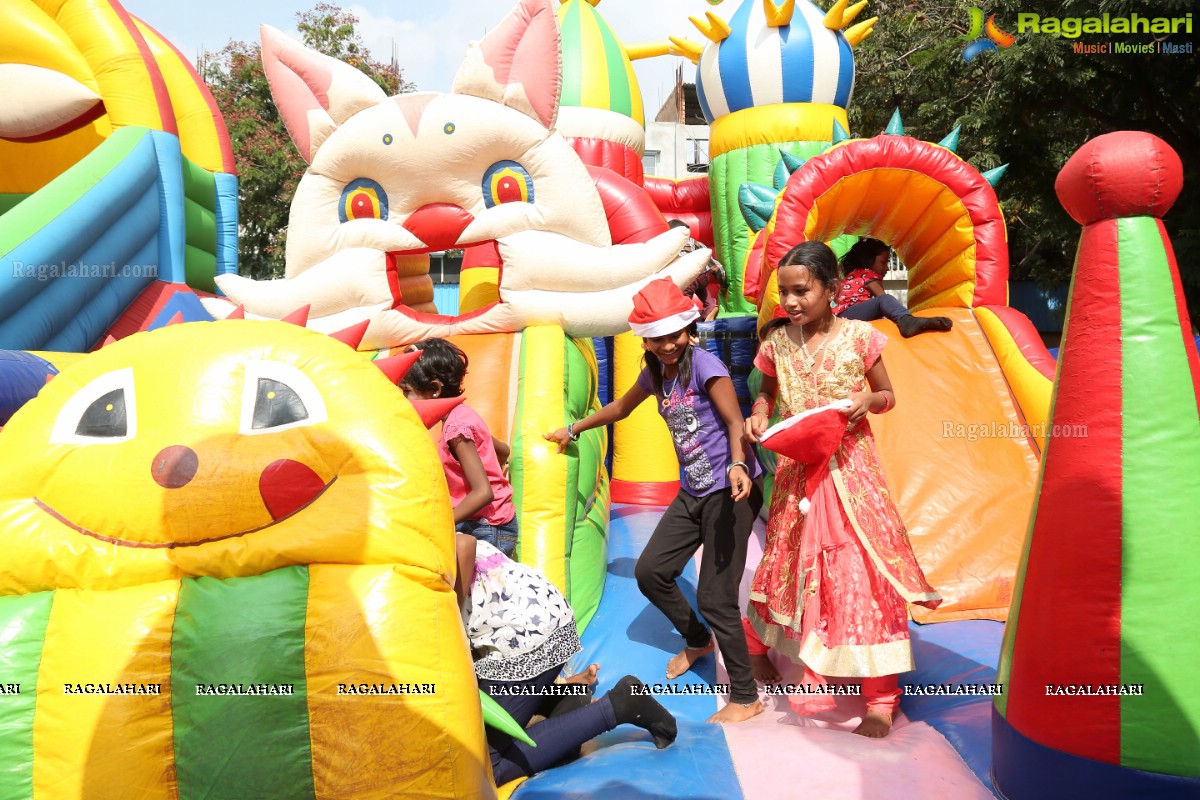 Hyderabad's Best Christmas Carnival for 400 Underprivileged Children by Youngistaan Foundation at Stanley Girls High School, Hyderabad