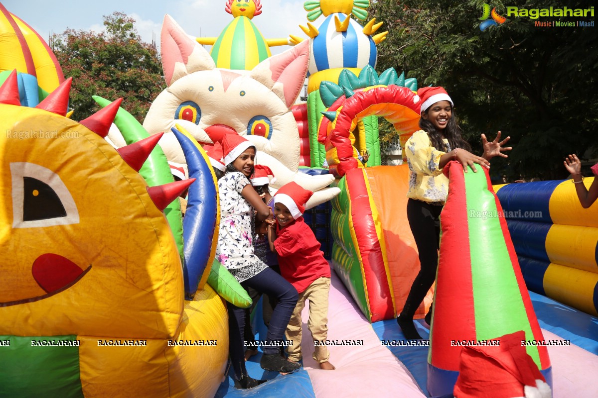 Hyderabad's Best Christmas Carnival for 400 Underprivileged Children by Youngistaan Foundation at Stanley Girls High School, Hyderabad