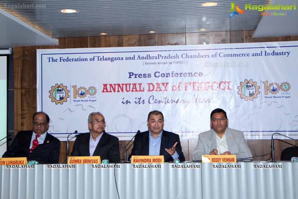 The Federation of Telangana and Andhra Pradesh Chambers of Commerce and Industry (FTAPCCI) Press Conference