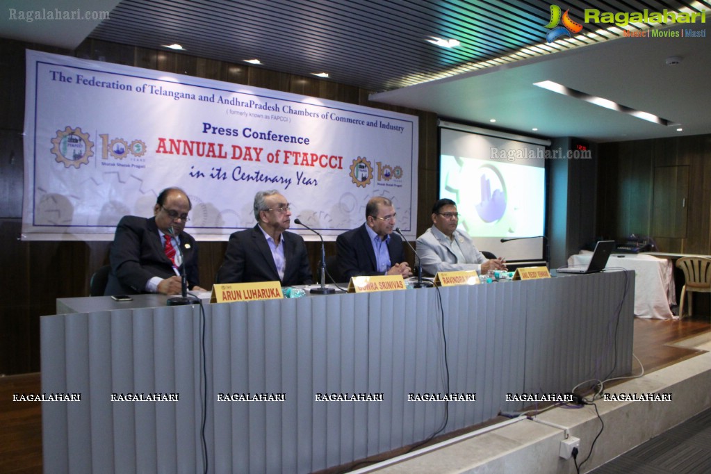 The Federation of Telangana and Andhra Pradesh Chambers of Commerce and Industry (FTAPCCI) Press Conference