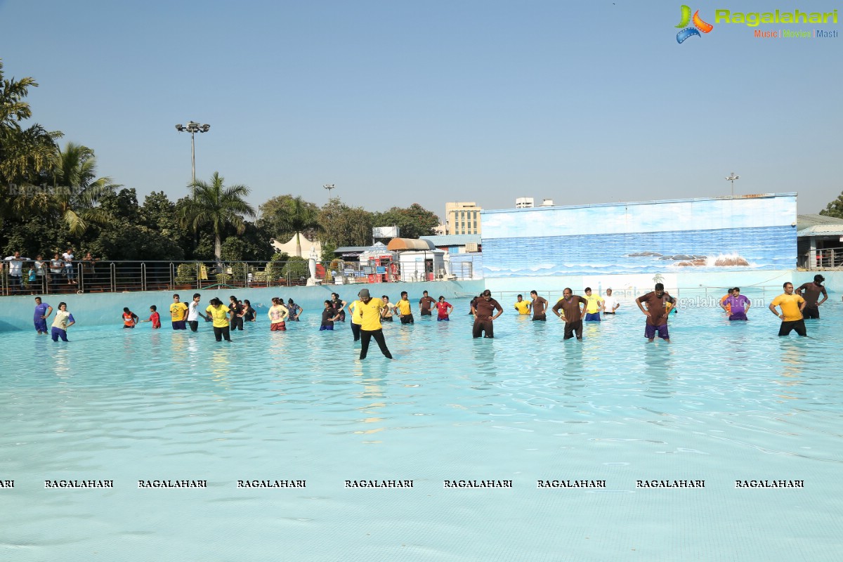 Aqua Yoga and Dance by Zorba at Jalvihar, Necklace Road, Hyderabad