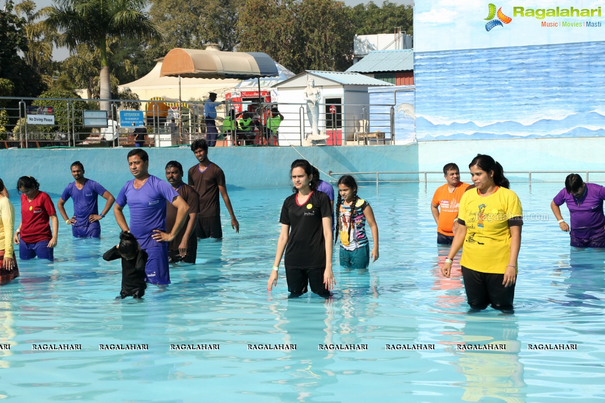 Aqua Yoga and Dance by Zorba at Jalvihar, Necklace Road, Hyderabad