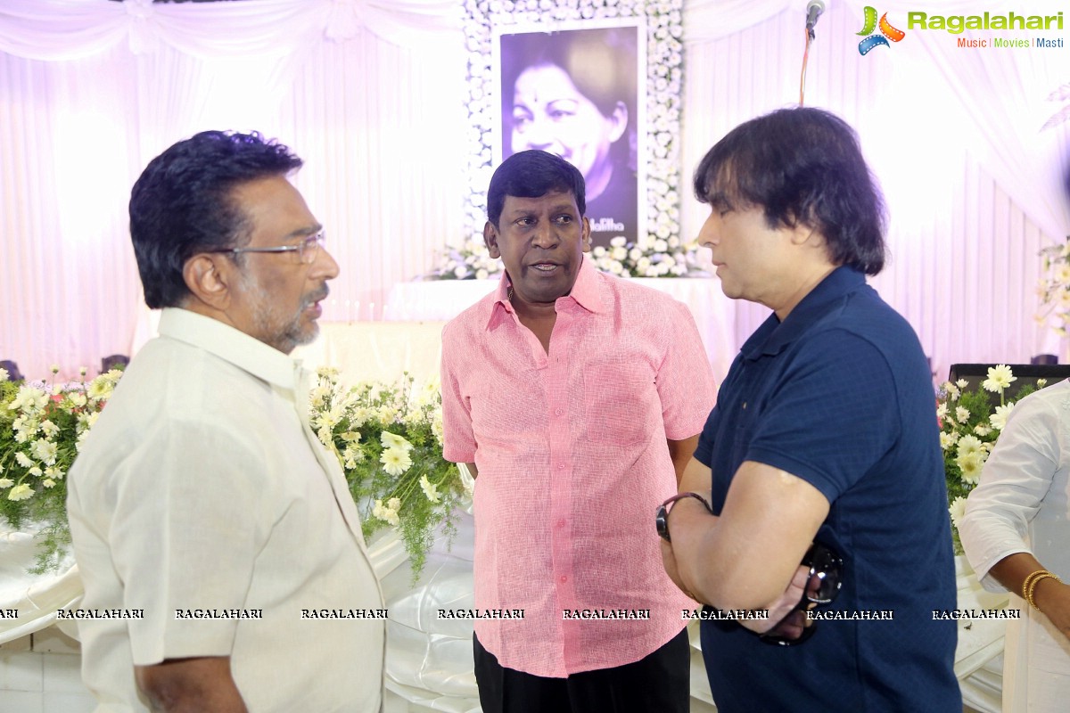 Nadigar Sangam Mourning Meeting for Jayalalithaa and Cho Ramaswamy