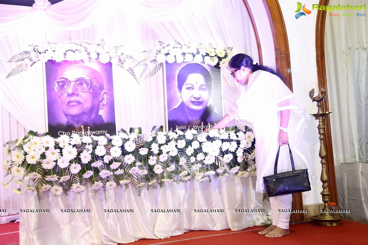 Nadigar Sangam Mourning Meeting for Jayalalithaa and Cho Ramaswamy