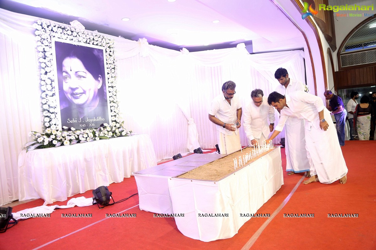 Nadigar Sangam Mourning Meeting for Jayalalithaa and Cho Ramaswamy