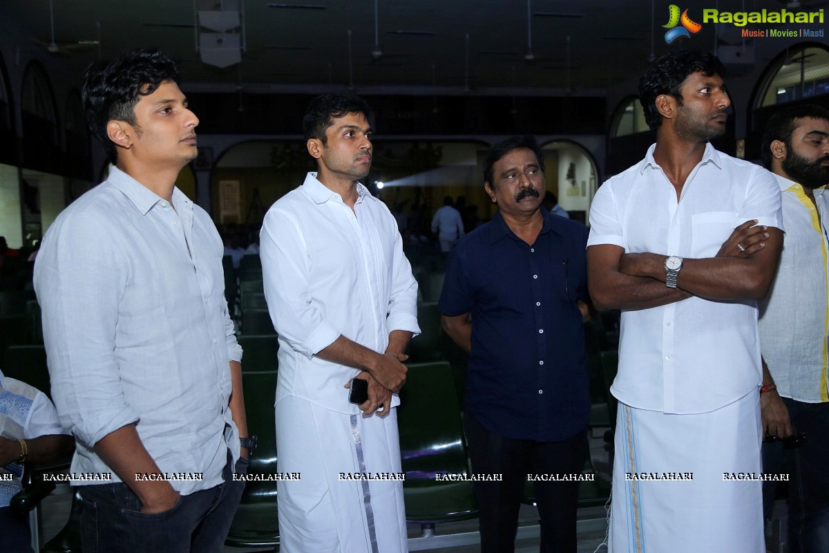 Nadigar Sangam Mourning Meeting for Jayalalithaa and Cho Ramaswamy