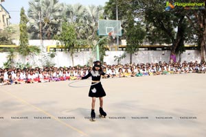 Roller Skating High Heels Hula Hooping