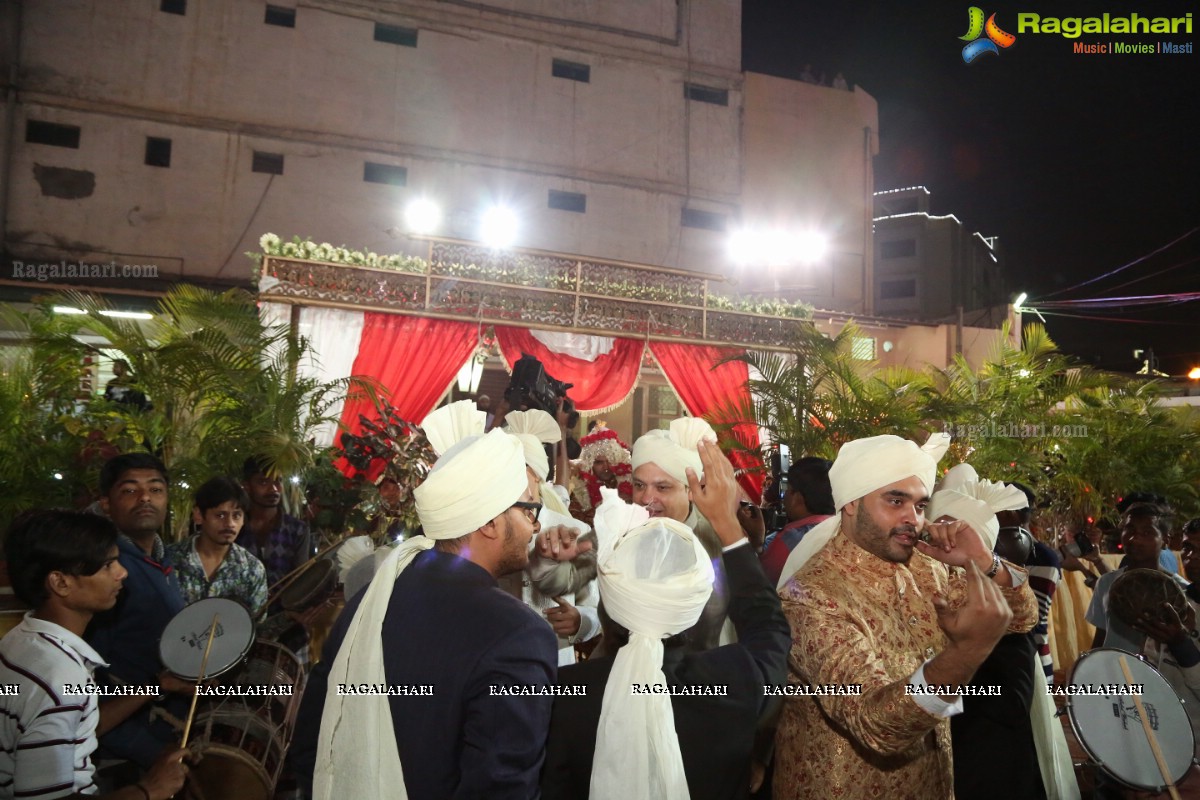 Grand Wedding Ceremony of Sahebzadi Sakina Mahin with Nawab Mir Anwar Ali Khan at Royal Regency Gardens