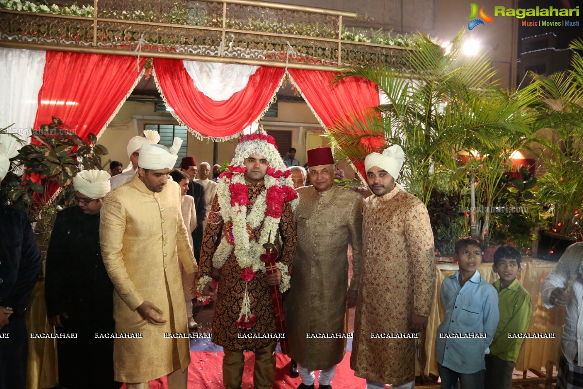 Grand Wedding Ceremony of Sahebzadi Sakina Mahin with Nawab Mir Anwar Ali Khan at Royal Regency Gardens