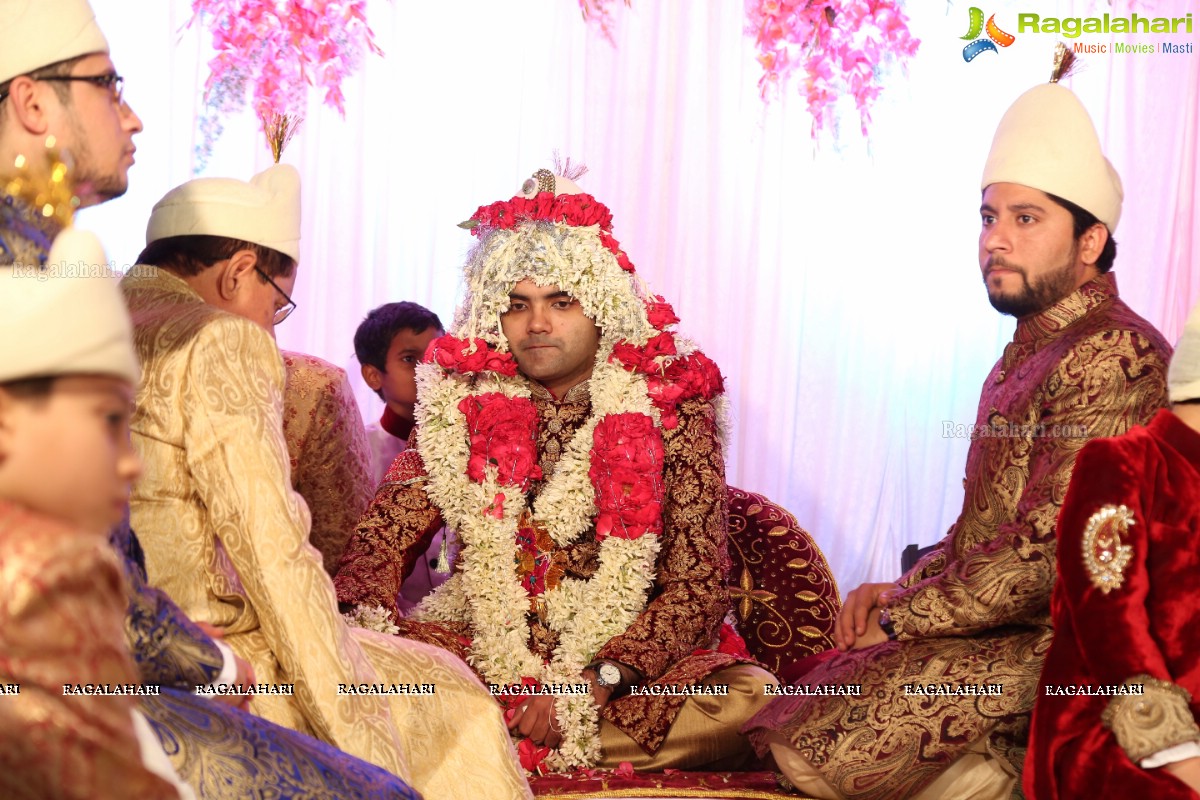 Grand Wedding Ceremony of Sahebzadi Sakina Mahin with Nawab Mir Anwar Ali Khan at Royal Regency Gardens