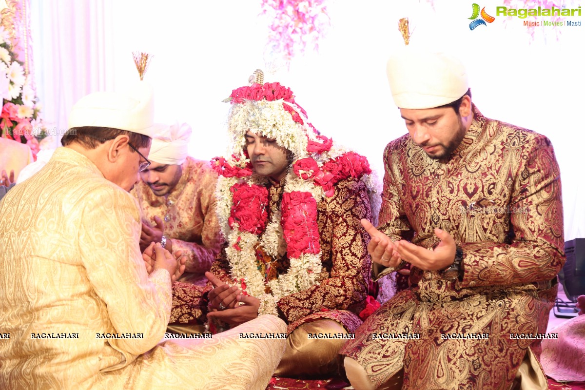 Grand Wedding Ceremony of Sahebzadi Sakina Mahin with Nawab Mir Anwar Ali Khan at Royal Regency Gardens