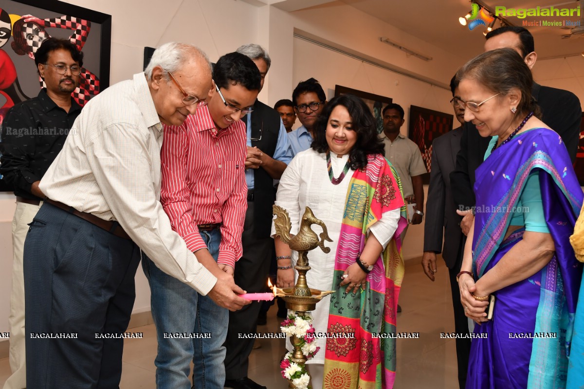 Sonaly Gandhi Lakhotia Art Exhibition at Gallery Space, Hyderabad - Curated by Fawad Tamkanat