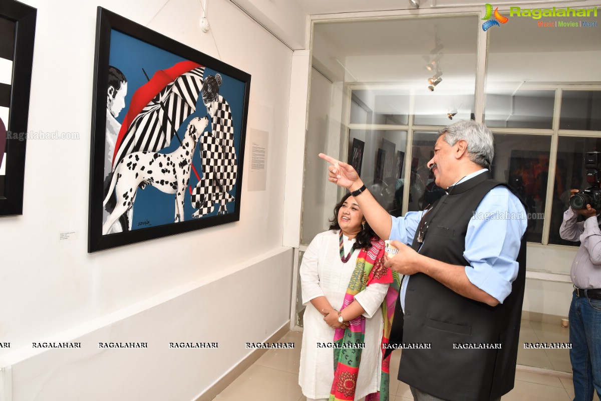 Sonaly Gandhi Lakhotia Art Exhibition at Gallery Space, Hyderabad - Curated by Fawad Tamkanat