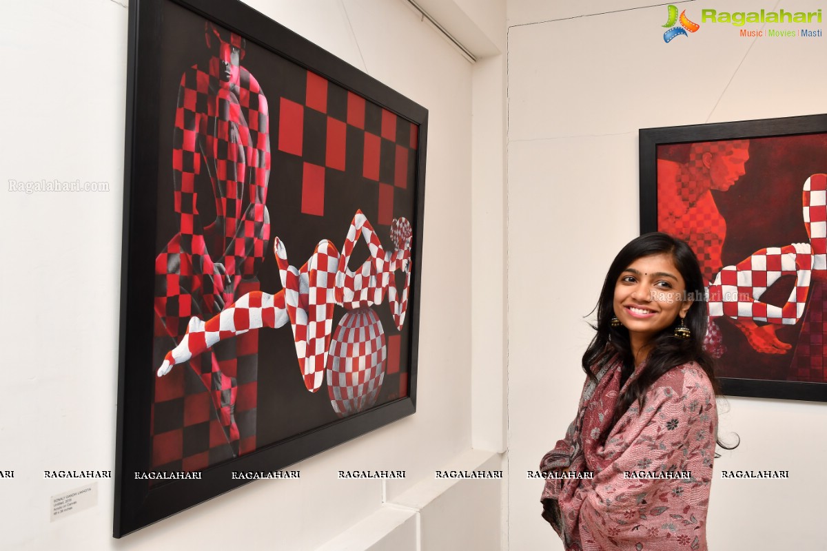 Sonaly Gandhi Lakhotia Art Exhibition at Gallery Space, Hyderabad - Curated by Fawad Tamkanat