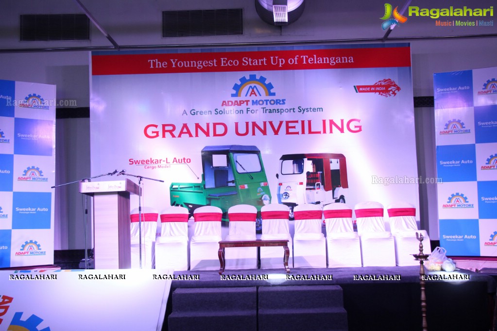 Innovative Three Wheelers Launch by Young Startup Adapt Motors at Vedika Hall, Necklace Road, Hyderabad