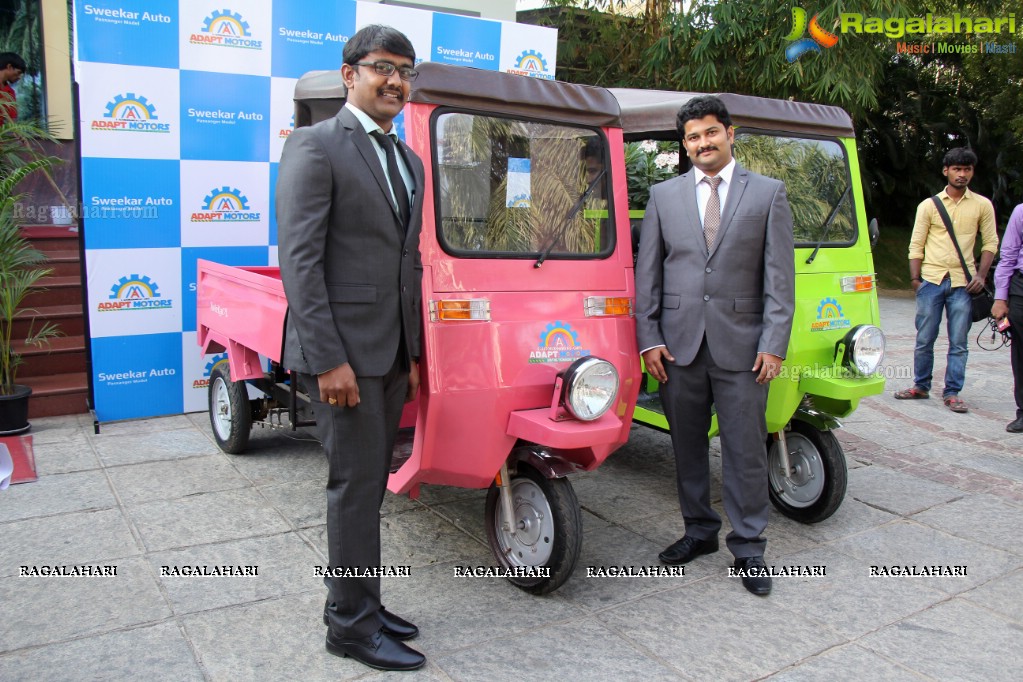 Innovative Three Wheelers Launch by Young Startup Adapt Motors at Vedika Hall, Necklace Road, Hyderabad