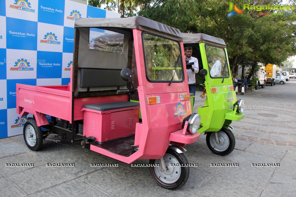 Innovative Three Wheelers Launch by Young Startup Adapt Motors at Vedika Hall, Necklace Road, Hyderabad