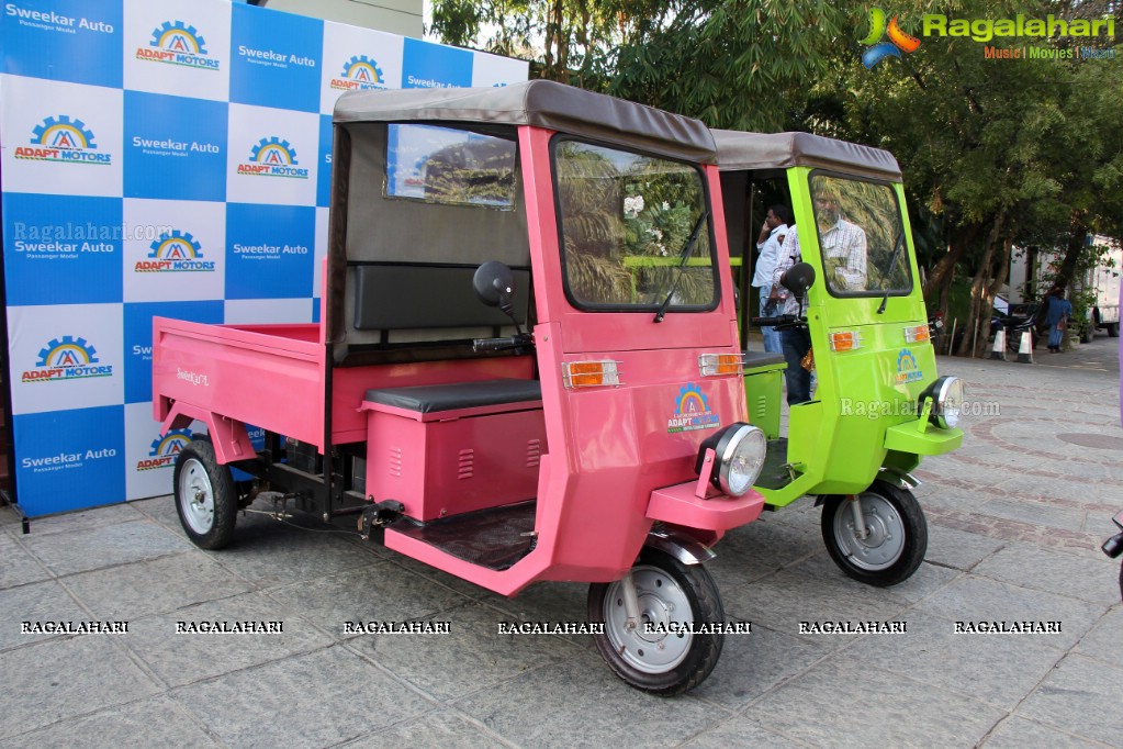 Innovative Three Wheelers Launch by Young Startup Adapt Motors at Vedika Hall, Necklace Road, Hyderabad