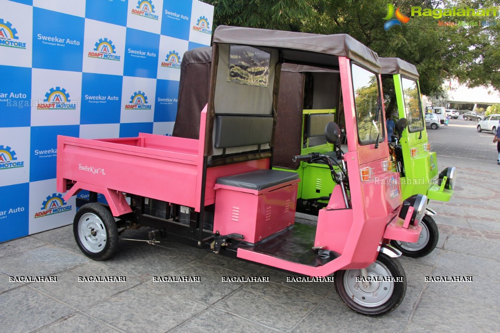 Innovative Three Wheelers Launch by Young Startup Adapt Motors at Vedika Hall, Necklace Road, Hyderabad