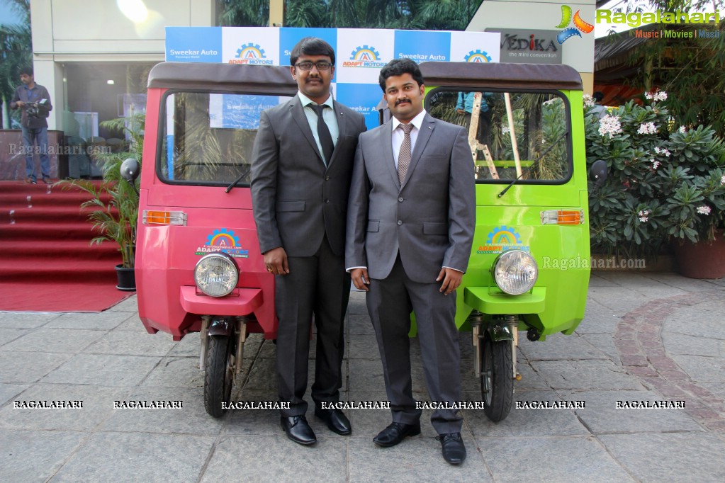 Innovative Three Wheelers Launch by Young Startup Adapt Motors at Vedika Hall, Necklace Road, Hyderabad