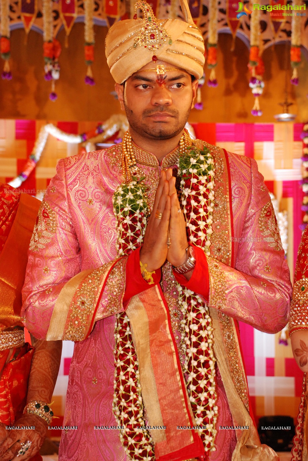 Grand Wedding Ceremony of Vijay Karan-Aashna at N Convention, Hyderabad