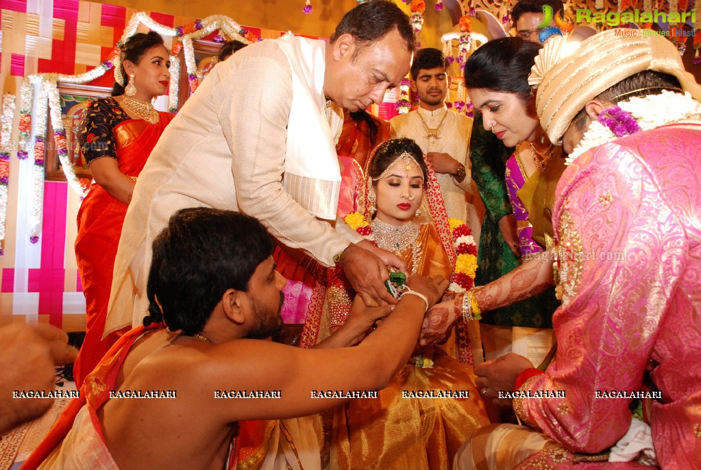 Grand Wedding Ceremony of Vijay Karan-Aashna at N Convention, Hyderabad