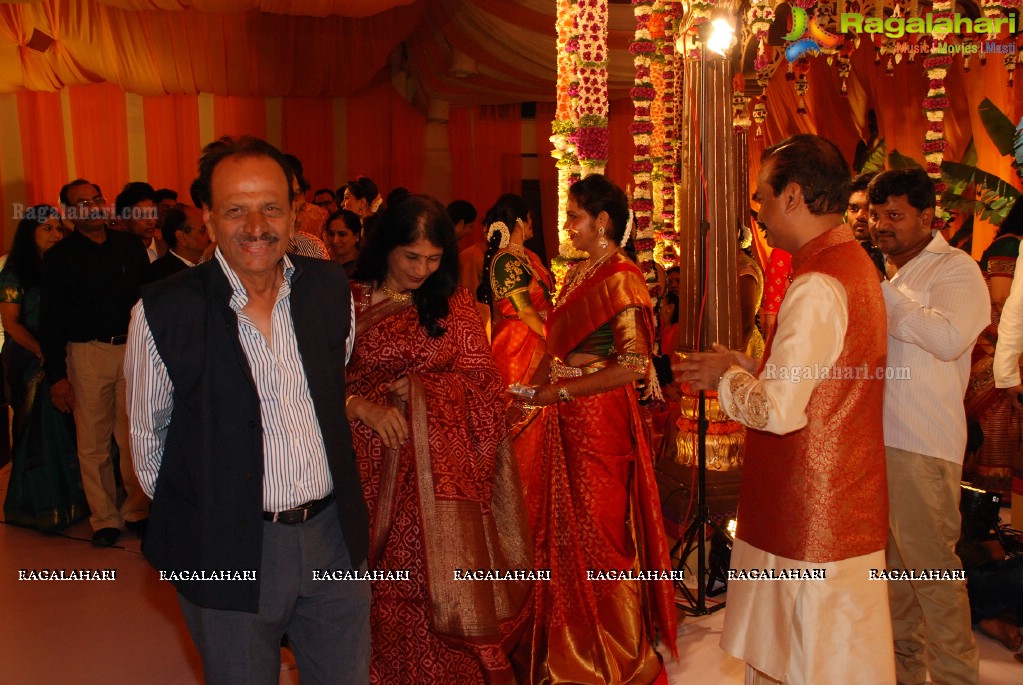 Grand Wedding Ceremony of Vijay Karan-Aashna at N Convention, Hyderabad