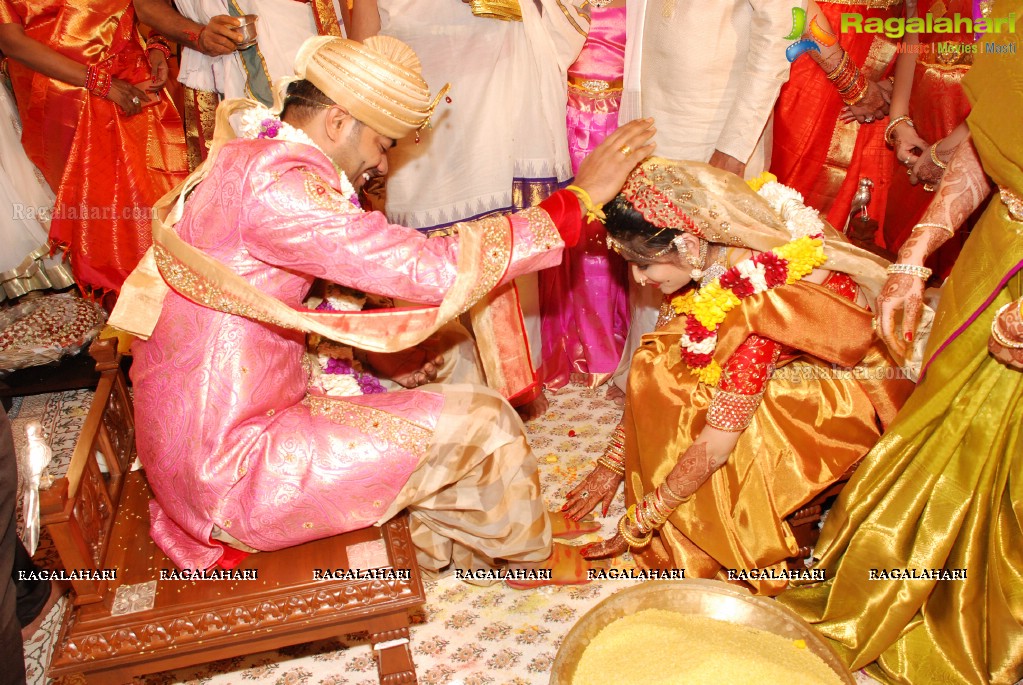 Grand Wedding Ceremony of Vijay Karan-Aashna at N Convention, Hyderabad