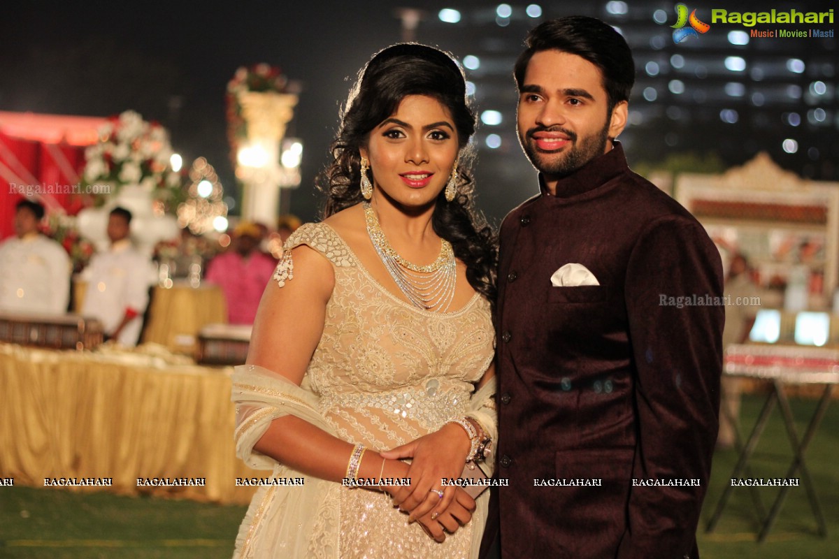 Grand Pre-Wedding Reception of Vinayak and Veena at Emaar Boulder Hills, Gachibowli