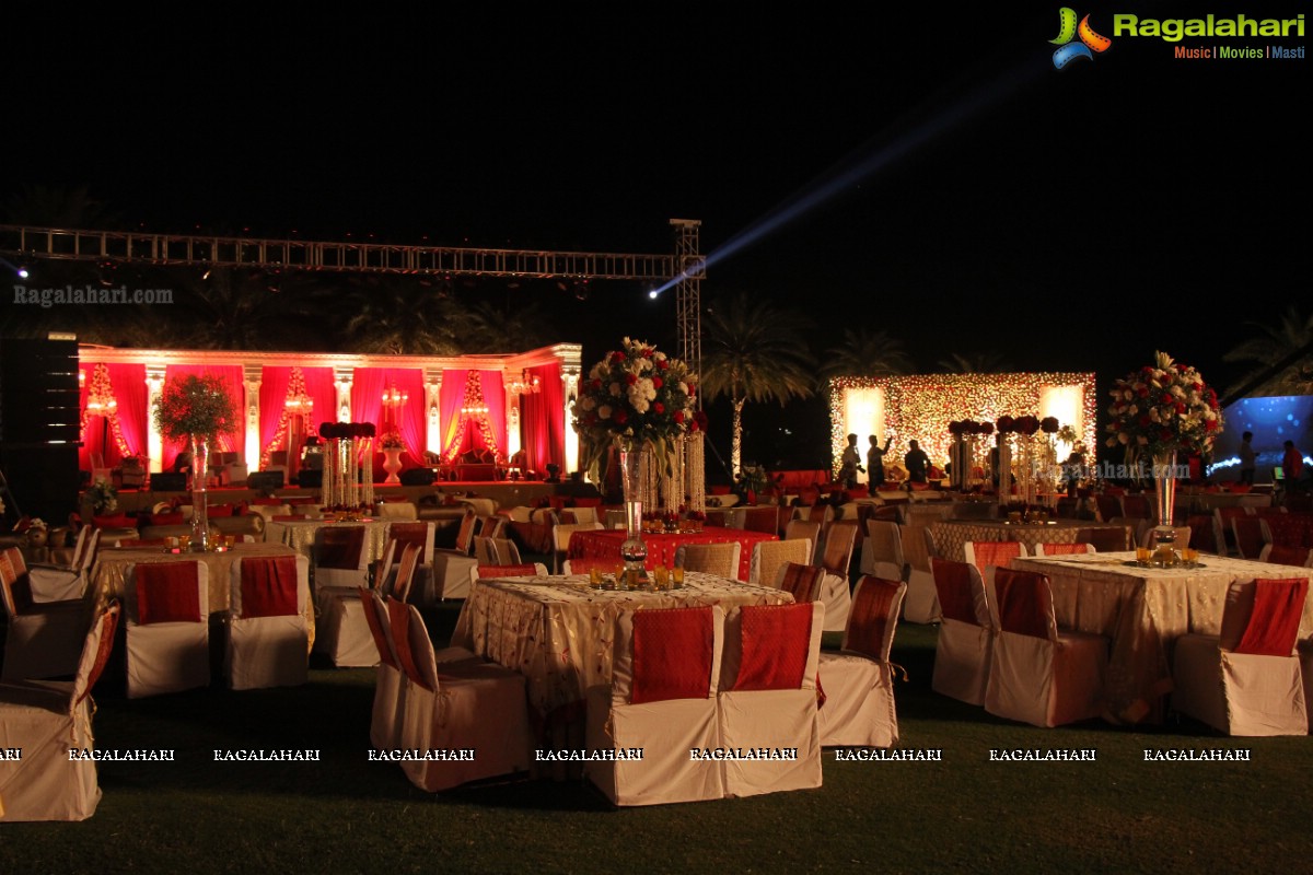 Grand Pre-Wedding Reception of Vinayak and Veena at Emaar Boulder Hills, Gachibowli