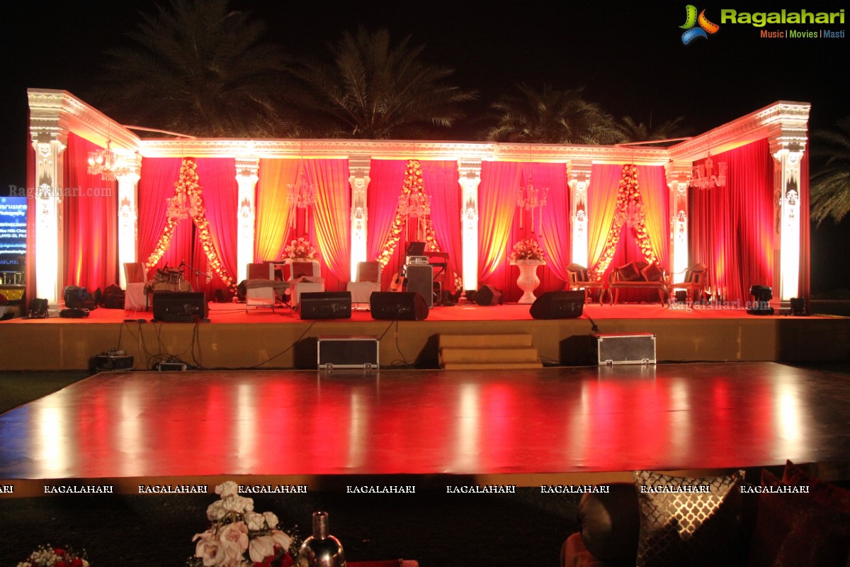 Grand Pre-Wedding Reception of Vinayak and Veena at Emaar Boulder Hills, Gachibowli