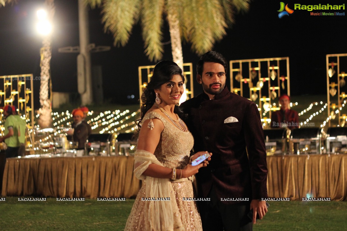 Grand Pre-Wedding Reception of Vinayak and Veena at Emaar Boulder Hills, Gachibowli