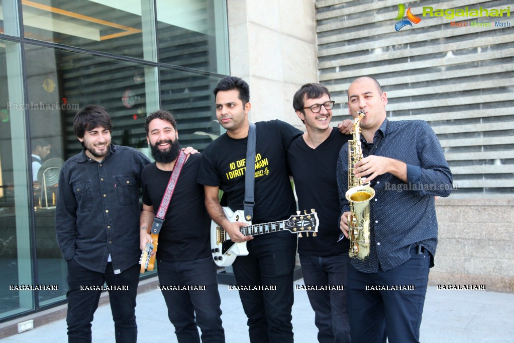 Alluri's Band of Italian Musicians Press Meet at Park Hyatt