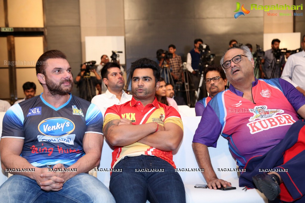 Celebrity Cricket League T10 Press Meet at The Park Hyatt