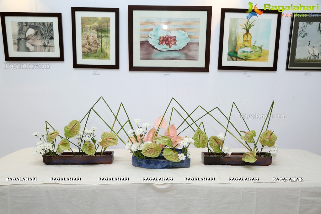 Aura and Flora - An Ikebana and Water Color Painting Exhibition at Phoenix Arena Hitech City, Hyderabad