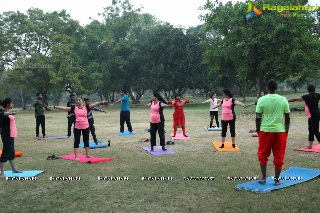 Reebok Power Yoga Session at Sanjeevaiah Park, Hyderabad