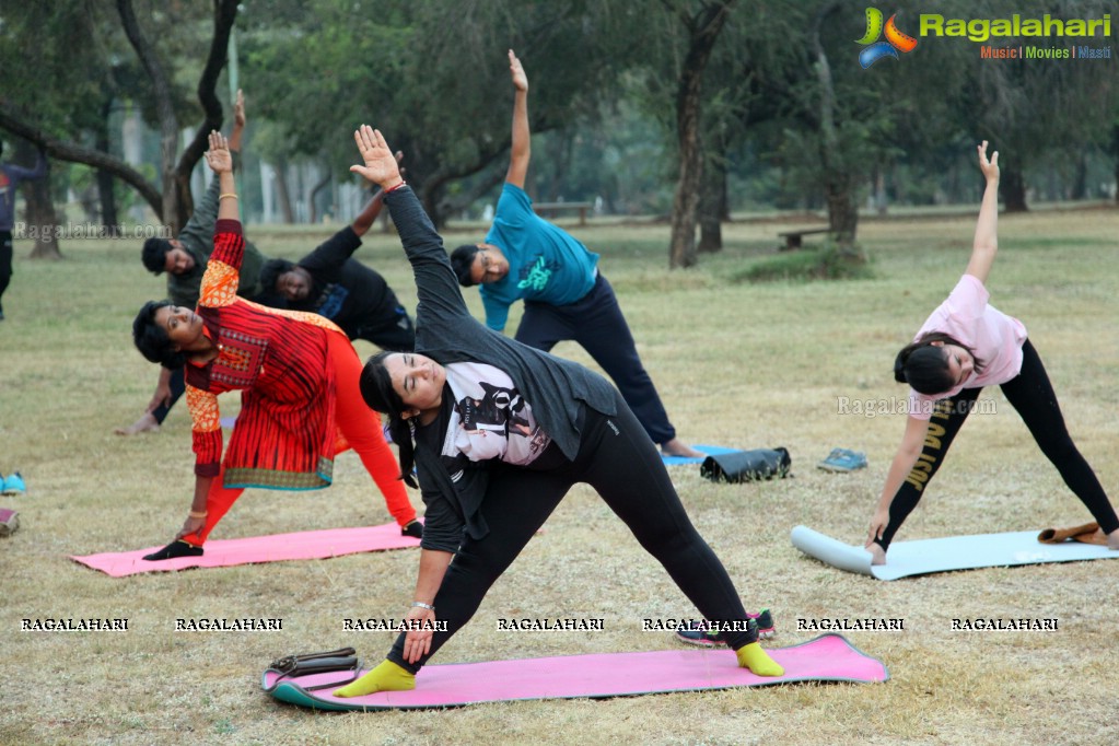 Reebok Power Yoga Session at Sanjeevaiah Park, Hyderabad