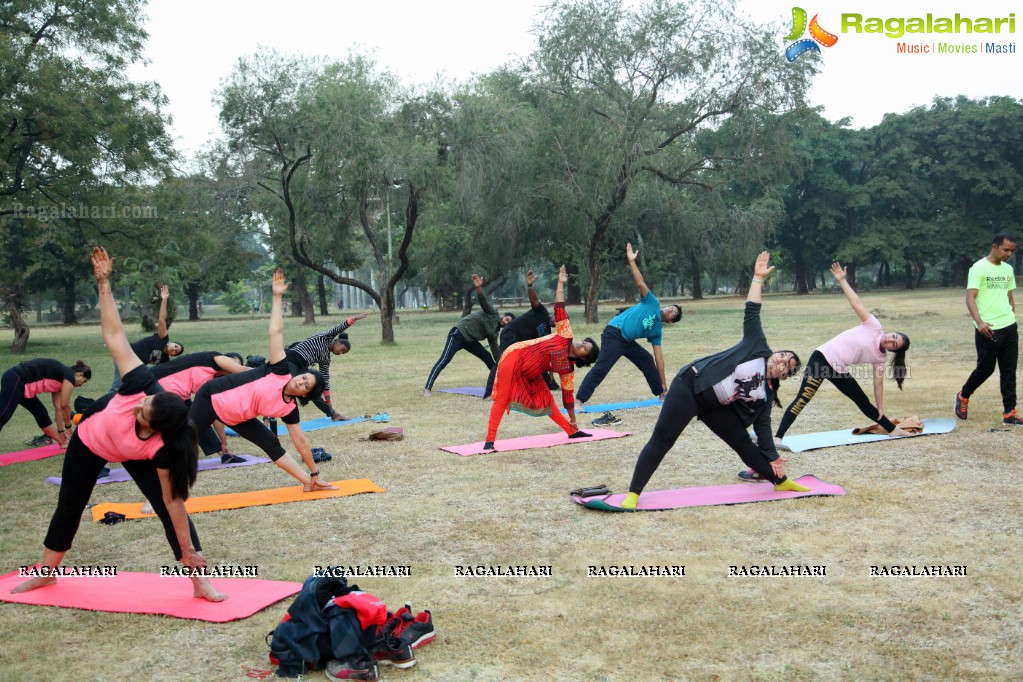 Reebok Power Yoga Session at Sanjeevaiah Park, Hyderabad