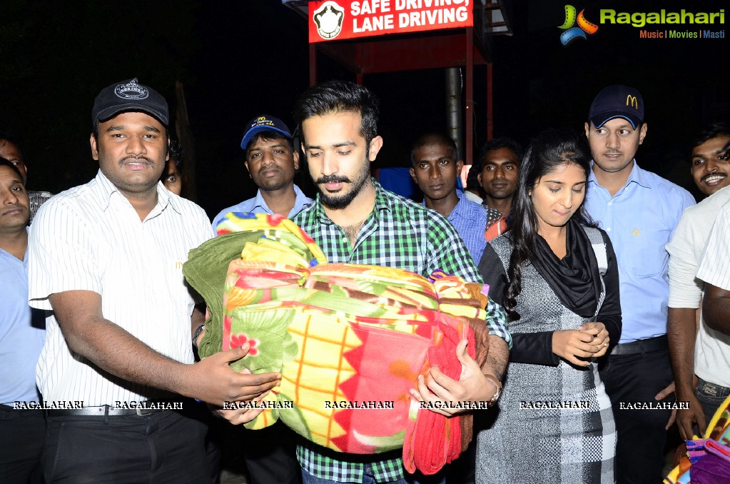 Idhi Maa Premakatha Team at Prasads IMAX Employees Blankets Donation