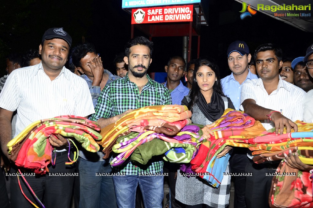 Idhi Maa Premakatha Team at Prasads IMAX Employees Blankets Donation