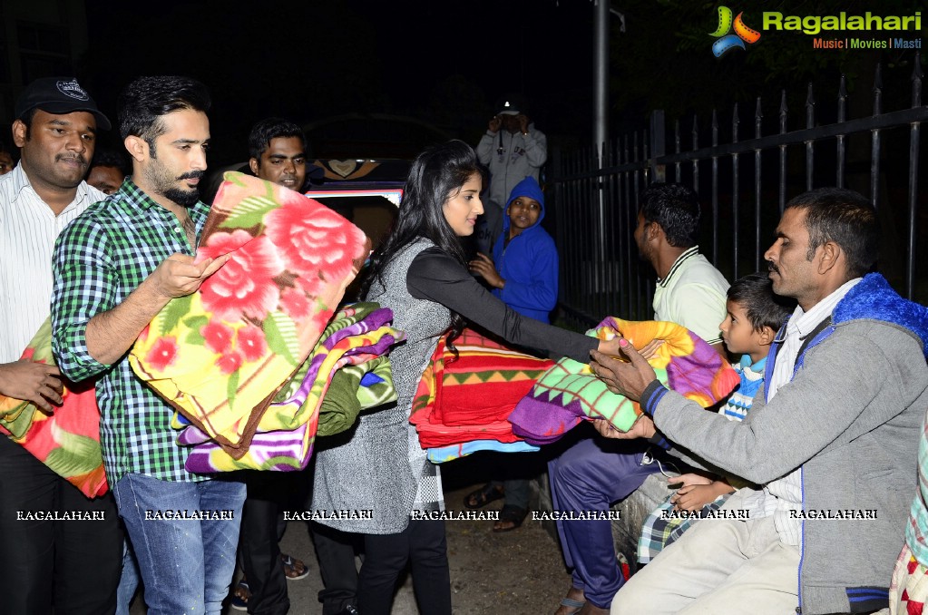 Idhi Maa Premakatha Team at Prasads IMAX Employees Blankets Donation