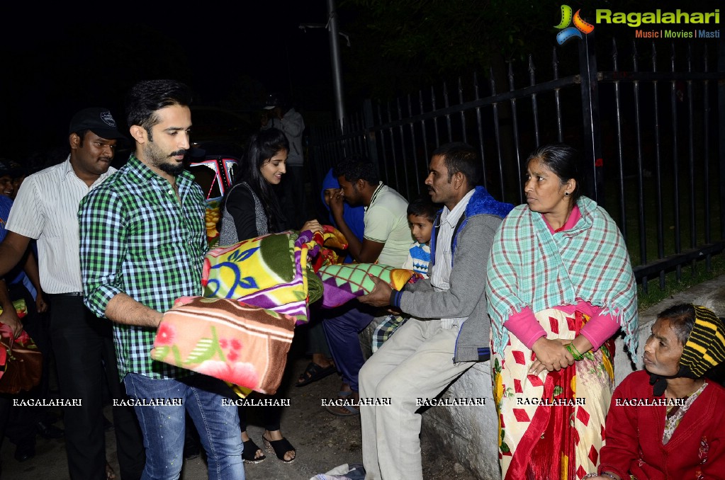 Idhi Maa Premakatha Team at Prasads IMAX Employees Blankets Donation