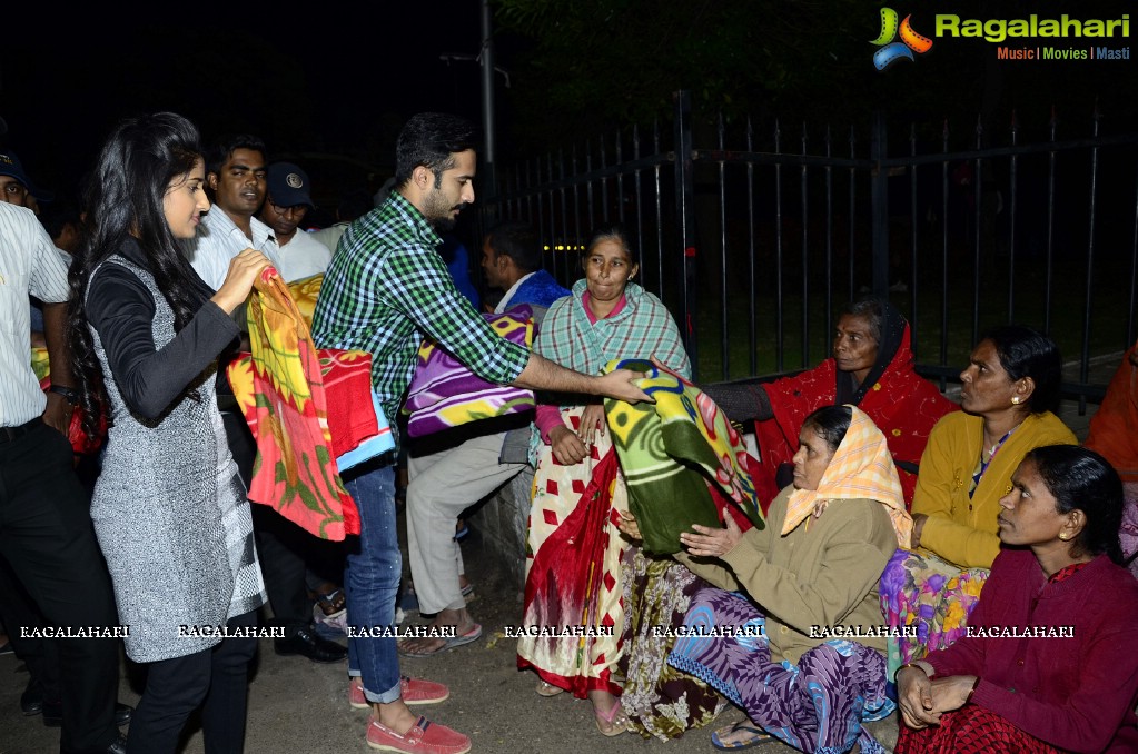 Idhi Maa Premakatha Team at Prasads IMAX Employees Blankets Donation