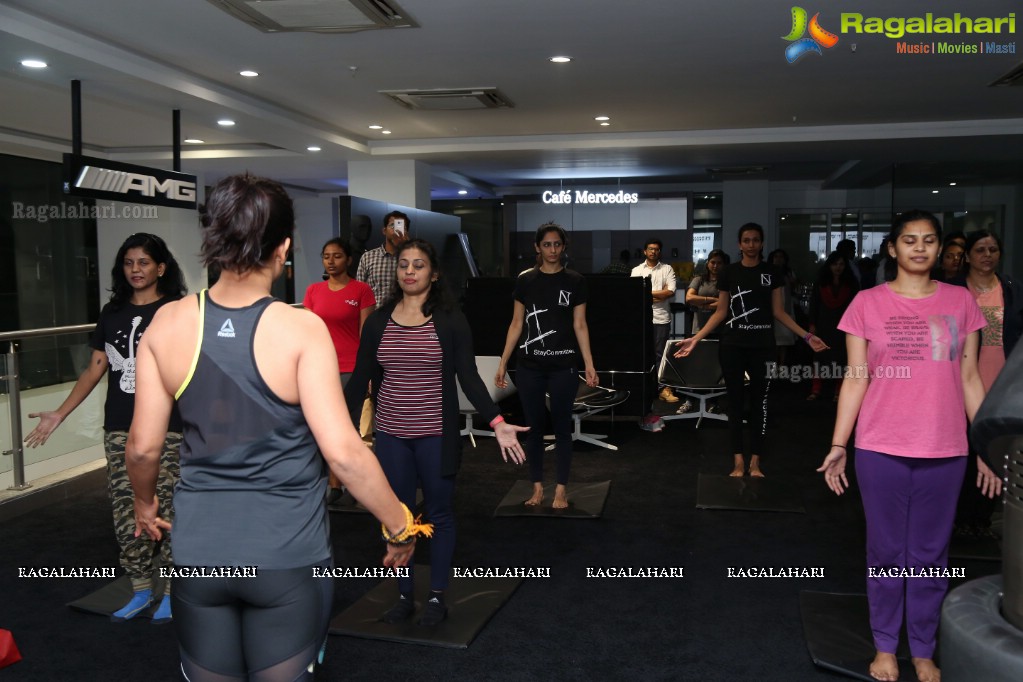 The Workout Look with Laila Khan and Rina Hindocha at Mahavir Motors, Hyderabad