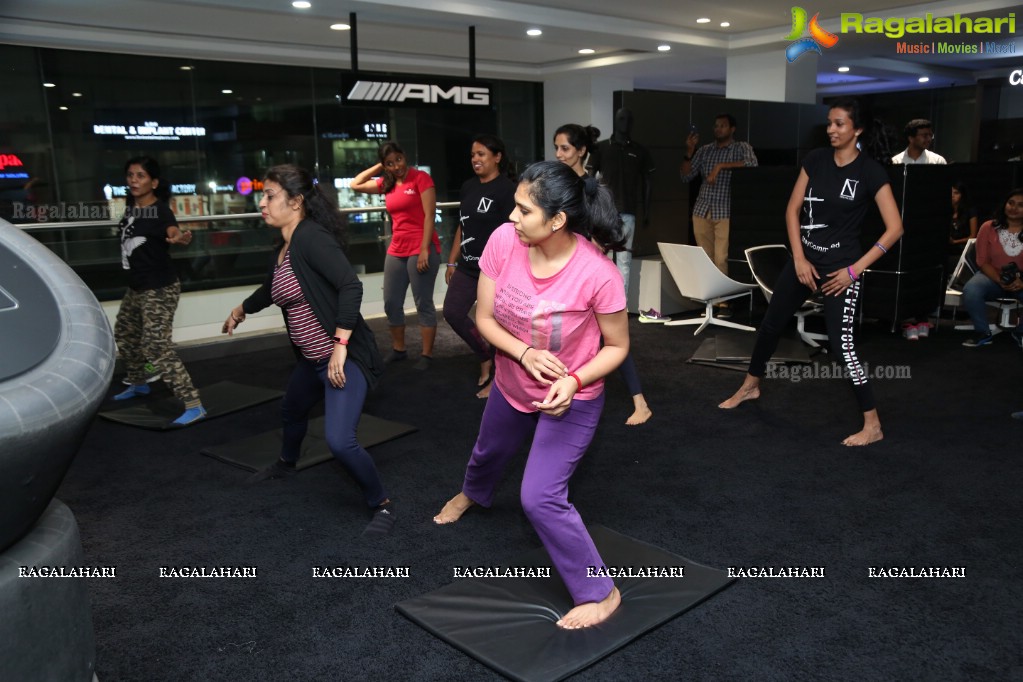 The Workout Look with Laila Khan and Rina Hindocha at Mahavir Motors, Hyderabad