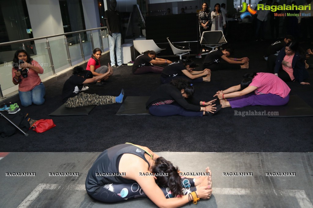 The Workout Look with Laila Khan and Rina Hindocha at Mahavir Motors, Hyderabad