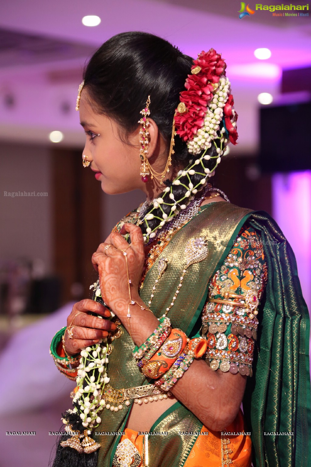 Grand Half Saree Ceremony of Theratiaplly Anavi at Vaishnovi Convention and Banquets, Hyderabad