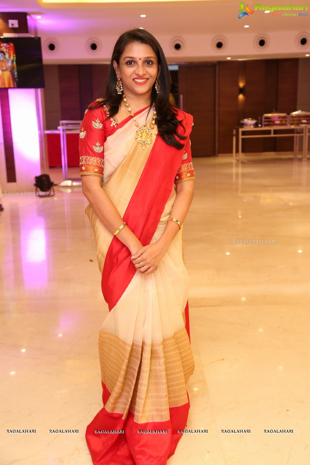 Grand Half Saree Ceremony of Theratiaplly Anavi at Vaishnovi Convention and Banquets, Hyderabad