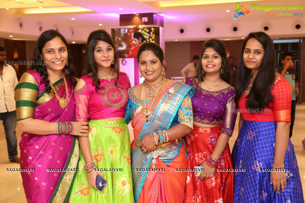 Grand Half Saree Ceremony of Theratiaplly Anavi at Vaishnovi Convention and Banquets, Hyderabad